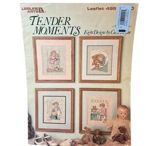 Leisure Arts Tender Moments Cross Stitch Leaflet 495 – 8 Designs